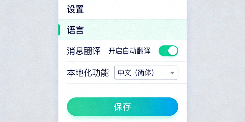 Telegram中文版设置界面中消息翻译与本地化功能选项截图
