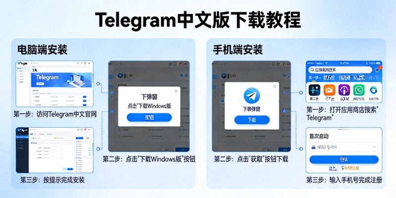 Telegram中文版官方安全下载渠道与验证方法示意图